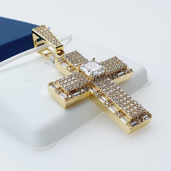 14K Gold Plated Cubic Zircon Pendant, EVBRS508 - Picture 8 of 9